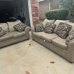 Sofa Set (77014 Pickup ) Please See Description For About 