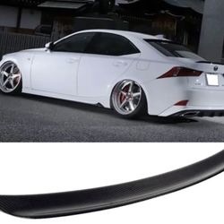 Fits 14-20 Lexus IS200t IS250 IS300 IS350 4DR B Style Carbon Fiber Trunk Spoiler