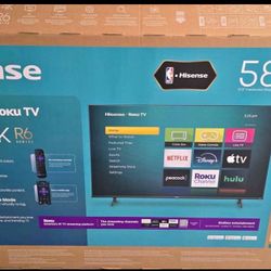 Hisense 58 Inches Roku Smart TV with Remote and TV Mount