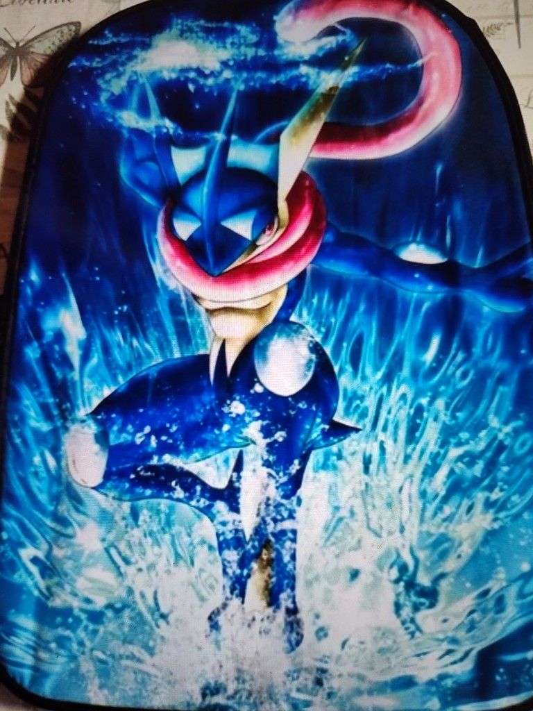 New Pokemon Greninja Blue Black Graphic Lunch Bag And Back Pack Boy Or Girl