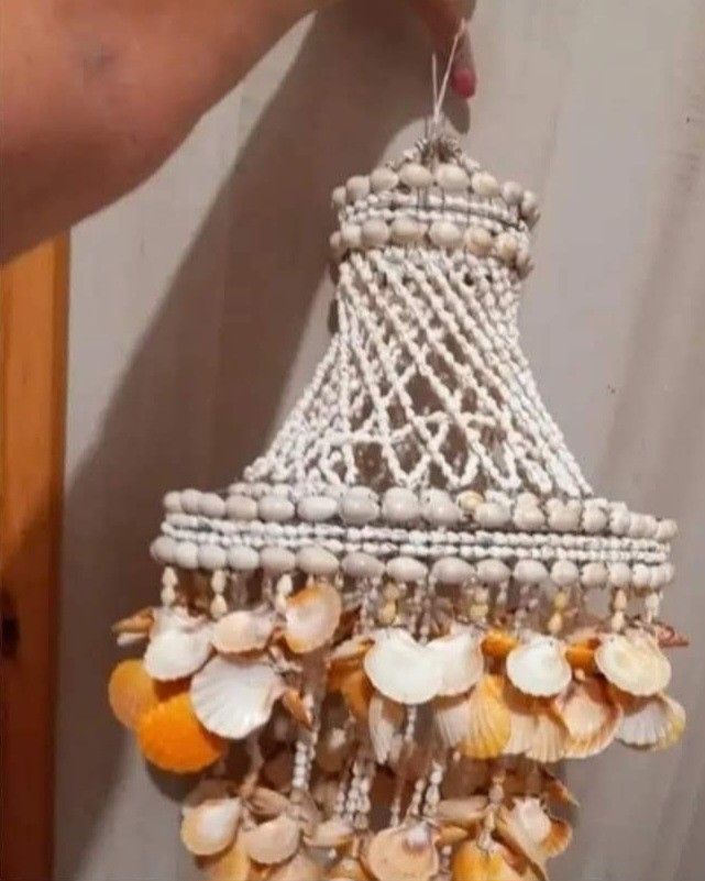 Chandelier Seashells Beach Deco