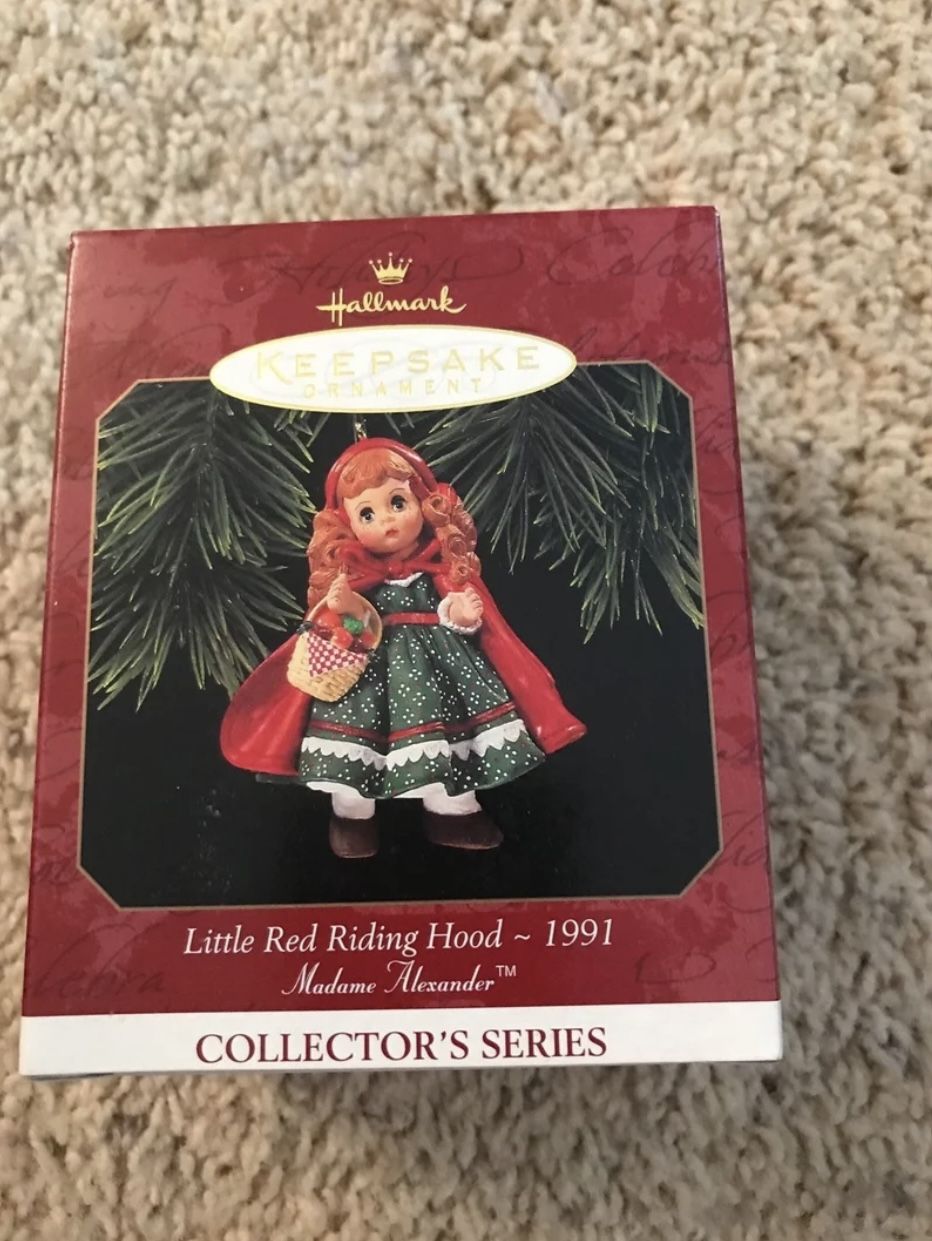 Hallmark Red Riding Hood Madame Alexander Doll 1991 Ornament