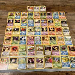 57 Assorted WOTC Pokemon Cards Including 12 1st Edition Cards