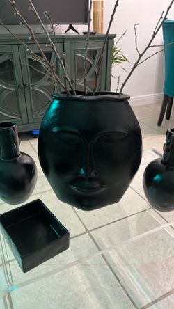 Mexico Vases And Tray 