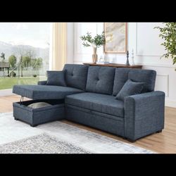 Sleeper Sofa Navy Blue 