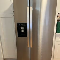 Whirlpool Side By Side Stainless Refrigerator, 21.4 Cu Ft