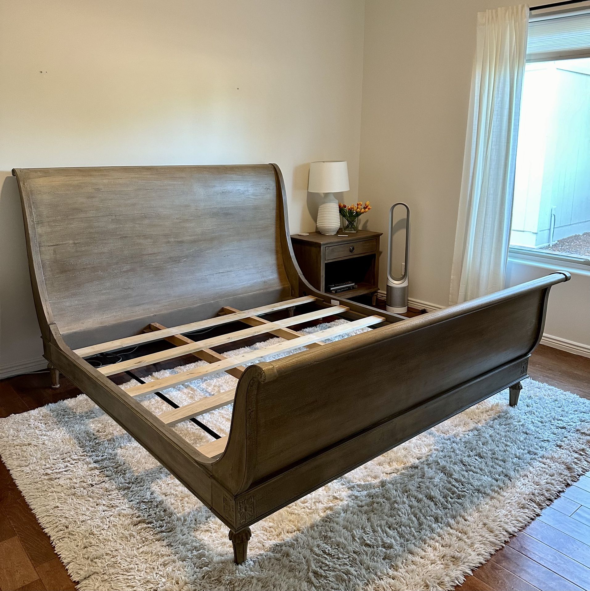Restoration Hardware King Sleigh Bed Frame