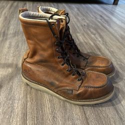 Thorogood (contact info removed) Men's 8" Leather Steel Toe Safety Work Boots Size 14 D MOC