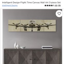 Intelligent Design Flight Time Canvas Wall Art 3-piece Set