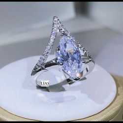 New 18 K White Gold Engagement Ring 