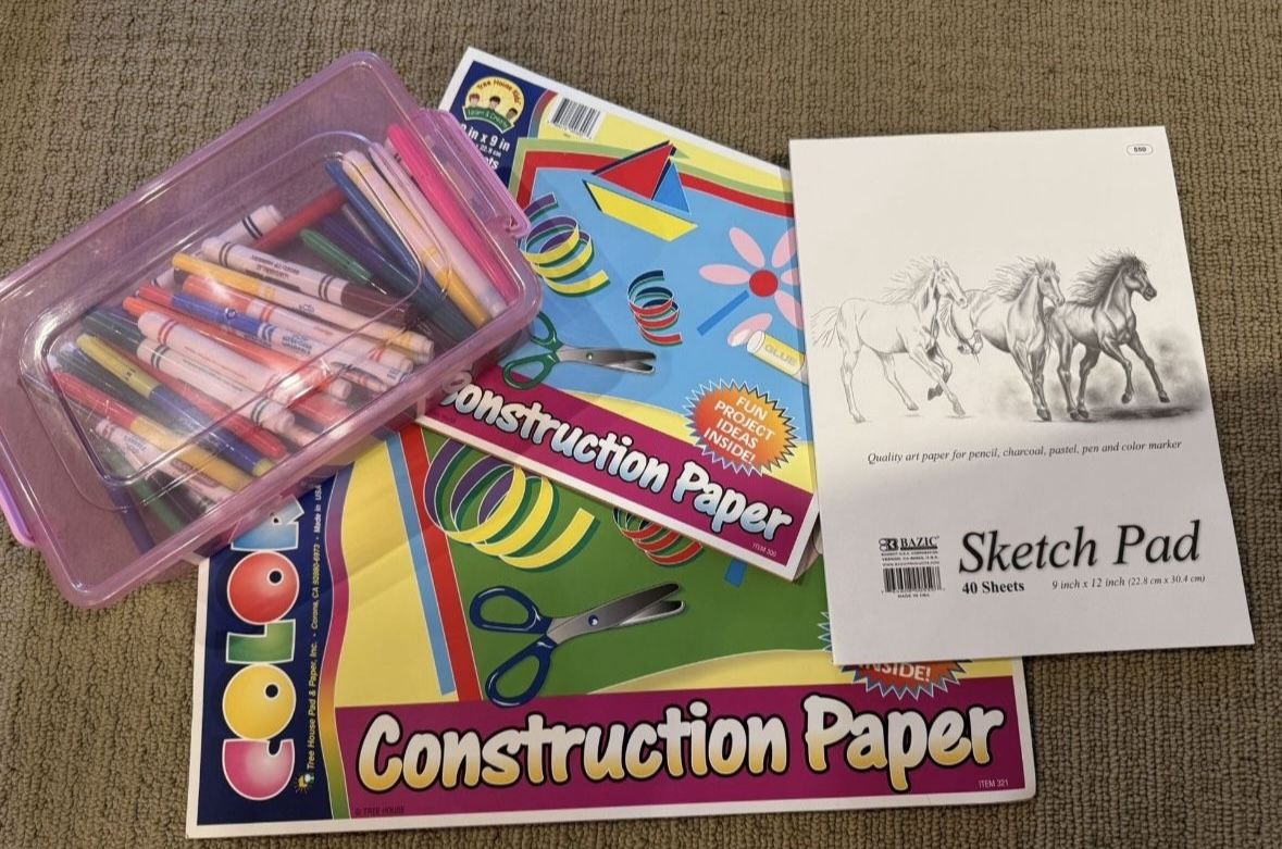 Construction Paper And Markers $7 For All!