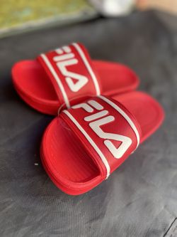 Red FILA Slippers