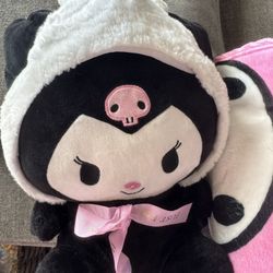 Kuromi Plush Backpack And Blanket Combo 