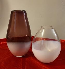 2 Tone Blown Glass Vases