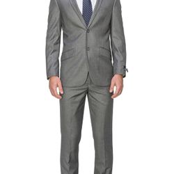 Antonio Uomo Men’s Suit Set – Slim Fit 2 Piece Single Breasted Double Button Jacket Pants for Business Wedding Dress Suits