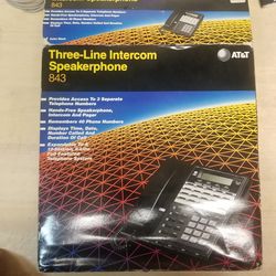 at&t three line intercom speakerphone 843