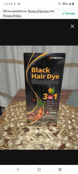 Hair dye shampoo color Black 🤯