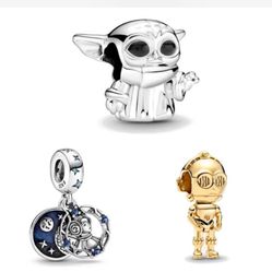 Set Of 3 Pandora Star Wars Charms 