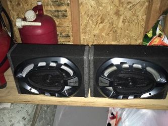 2 6x9 speakers with box