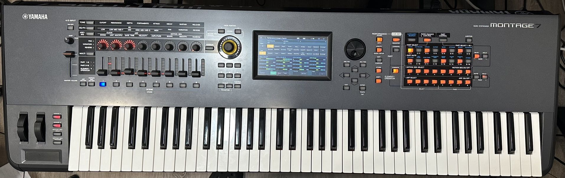 Yamaha Montage 7 + Accessories with Narf Sounds Favorite Covers 11 Pack Bundle Installed