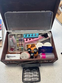 Box of finger nail supplies