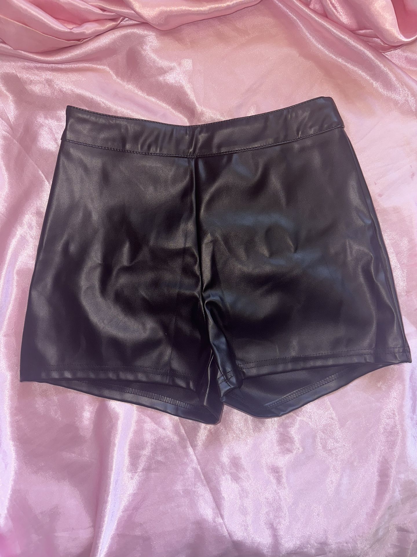 leather shorts