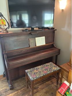Antique upright piano