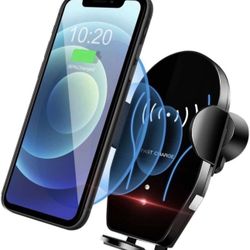 Wireless Car Charger Mount, Auto Clamping Qi 10W 7.5W Fast Wireless Charger Air Vent Car Phone Holder Compatible with iPhone 11 Pro Max Xs X XR 8+, fo