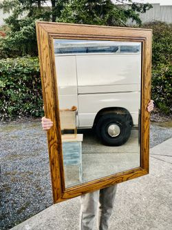 Heavy Wooden Mirror