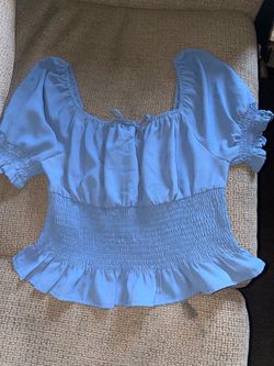 cute blue top