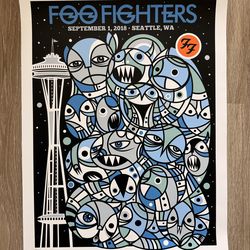 Foo Fighters 2018 Seattle tour poster 166/300