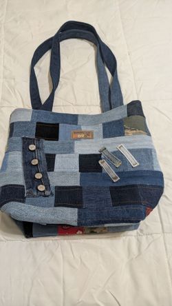 Upcycled handmade denim tote