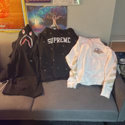 Bape, supreme, Off white hoodie