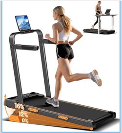 Folding Treadmill with Incline and Tablet Holder