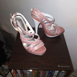 Pink And White High Heels