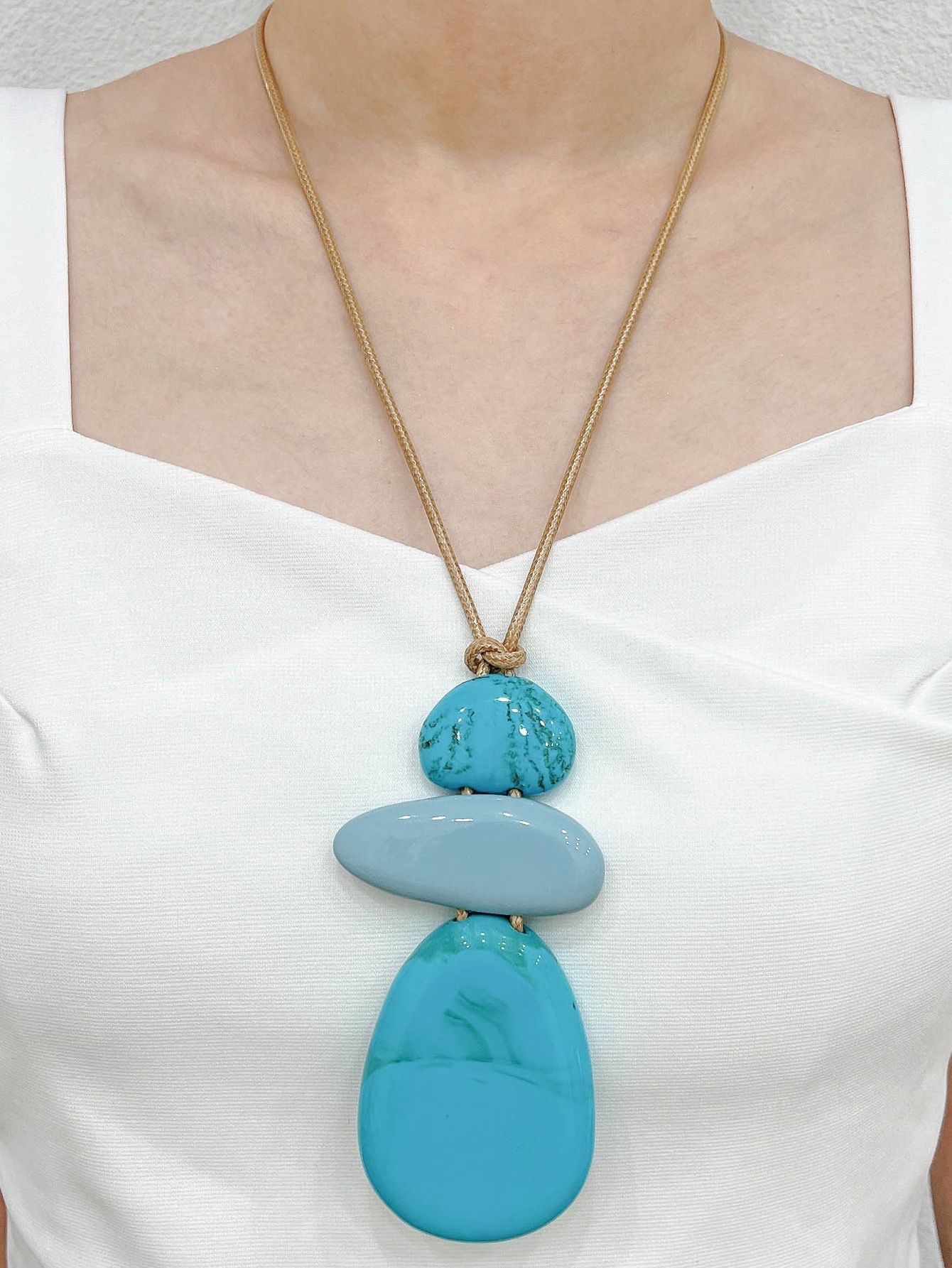Water-drop Charm Turquoise Necklace