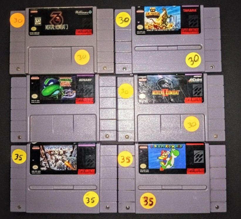 Come See - Video Games Lots Of Clasic Retro Super Nintendo SNES Cartridge