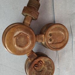 (3) Vintage Pressure Gauges.  Steampunk