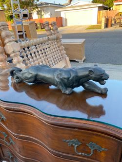 Universal Statuary corp mid century black panther statue figure 30 inch vintage