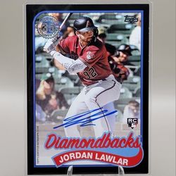 2024 Topps Series 1 Jordan Lawlar Black Border /199 Auto Rc