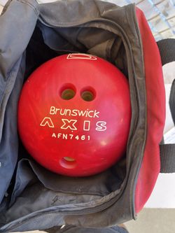 bowling ball with bag