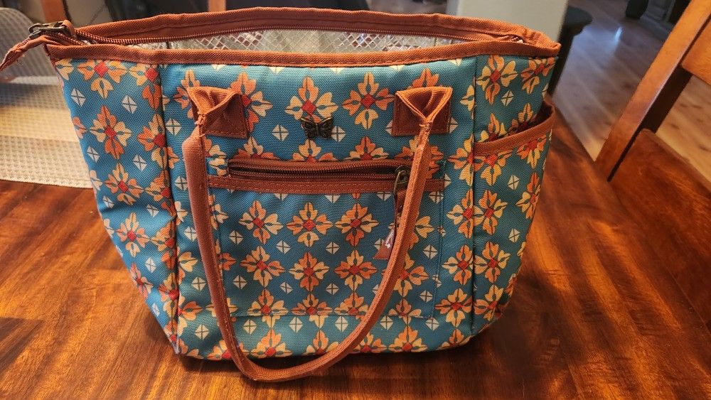 Stylish Pioneer Women Insulated Floral Lunch Tote Bag