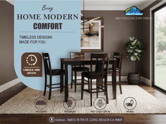 New dining table set cafe brown Nuevo