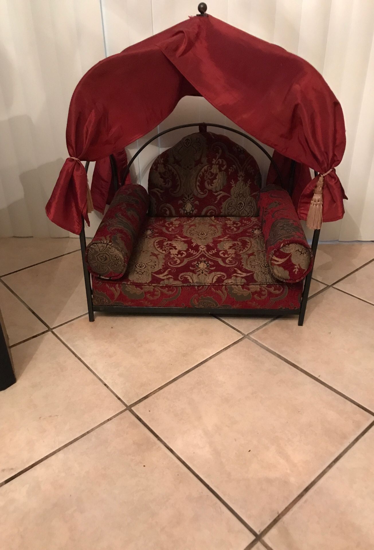 Luxurious red Canopy Dog Bed..$55.00