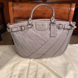 Grey Coach Handbag Purse