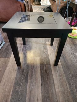 Black end table