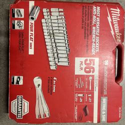 Milwaukee Tool 48-22-9008 3/8 In Drive Metric, Sae, 56 Pcs