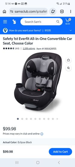 Safety 1st Everfit All-in-One Convertible Car Seat $80 each