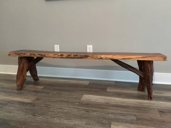 Solid Walnut Wood Bench
