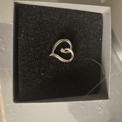 Angara-sterling Silver With Real Diamond Pendant  